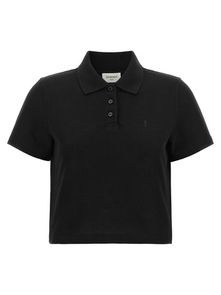 Black Cotton Polo Shirt