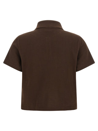 Brown Cotton Polo Shirt