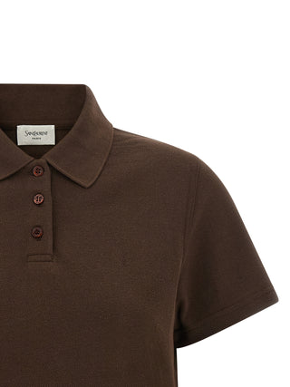Brown Cotton Polo Shirt