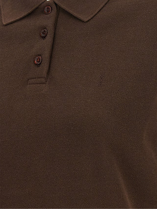 Brown Cotton Polo Shirt