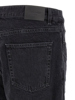 Black Cotton Relaxed Fit Jeans