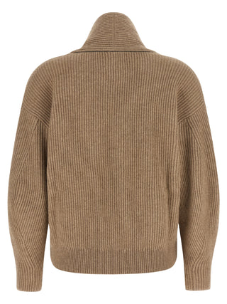 Beige Cashmere Cardigan