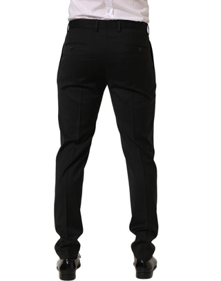 Black Wool Stretch Formal Dress Trouser