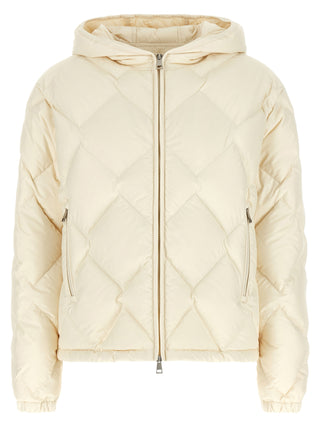 White Polyester Full-Length Jacket