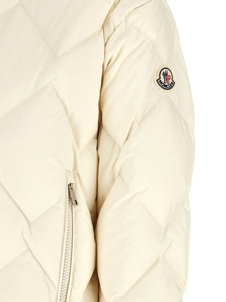 White Polyester Full-Length Jacket