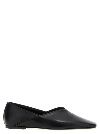 Black Calfskin Ballet Flats
