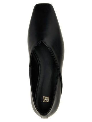 Black Calfskin Ballet Flats