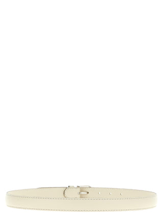 White Leather Regular Belt