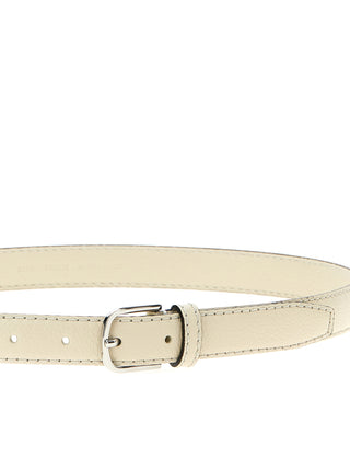 White Leather Regular Belt