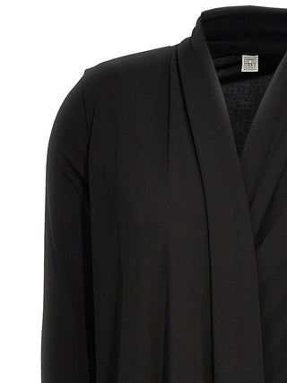Black Viscose Long Dress
