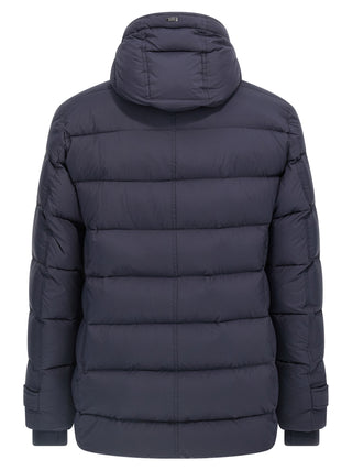 Blue Polyamide Full-Length Jacket