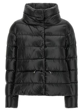 Black Polyamide Full-Length Jacket