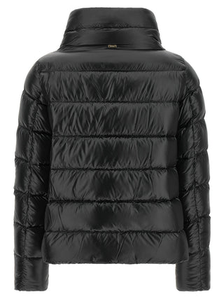 Black Polyamide Full-Length Jacket
