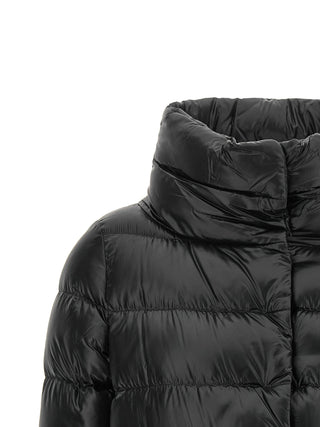 Black Polyamide Full-Length Jacket