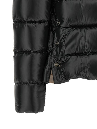 Black Polyamide Full-Length Jacket
