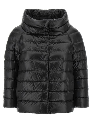Black Polyamide Full-Length Jacket