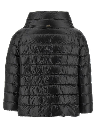 Black Polyamide Full-Length Jacket