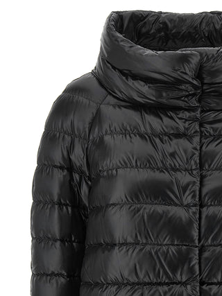 Black Polyamide Full-Length Jacket