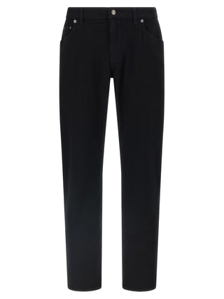 Black Cotton Slim Fit Jeans