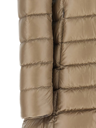 Beige Polyamide Full-Length Jacket