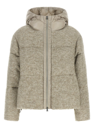 Beige Wool Full-Length Jacket
