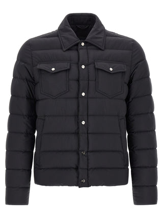 Black Polyamide Full-Length Jacket