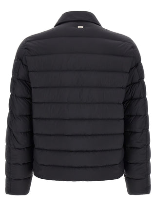 Black Polyamide Full-Length Jacket