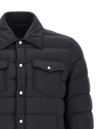 Black Polyamide Full-Length Jacket