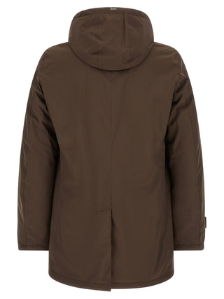 Brown Polyester Parka