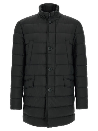 Black Polyamide Full-Length Jacket
