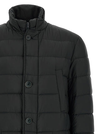 Black Polyamide Full-Length Jacket