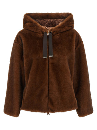 Brown Polyester Bomber