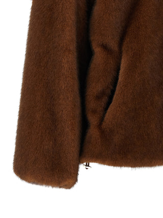 Brown Polyester Bomber