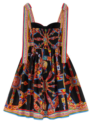 Multicolor Cotton Short Dress