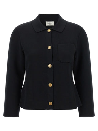 Black Wool Cardigan