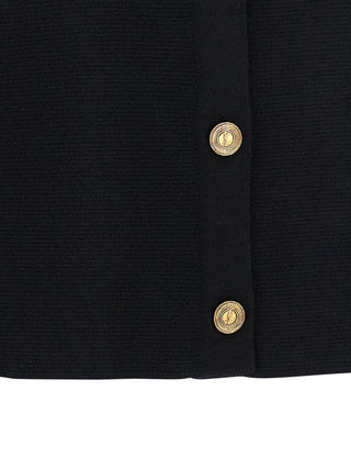 Black Wool Cardigan