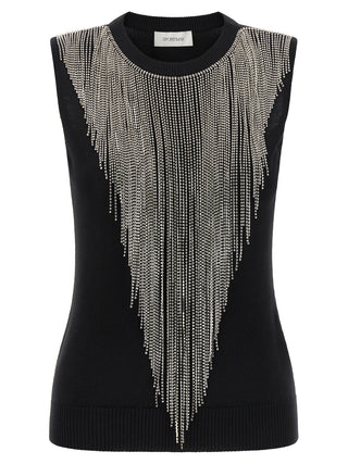 Black Virgin Wool Tank Tops
