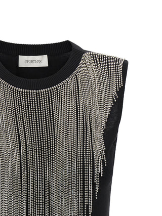 Black Virgin Wool Tank Tops