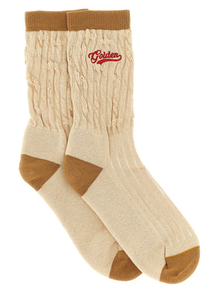 Beige Cotton Socks