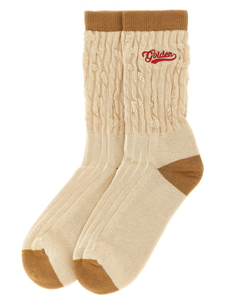 Beige Cotton Socks