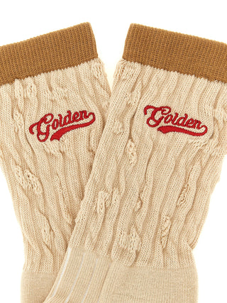 Beige Cotton Socks