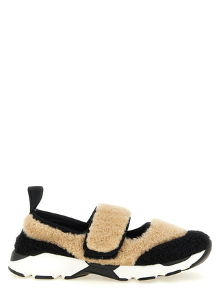 Bicolor Lamb Leather Chunky Sneakers