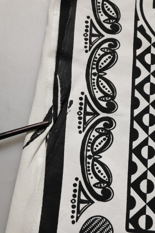 White Bandana Print Cotton CrewNeck T-shirt