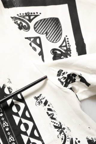 White Bandana Print Cotton Crew Neck T-shirt