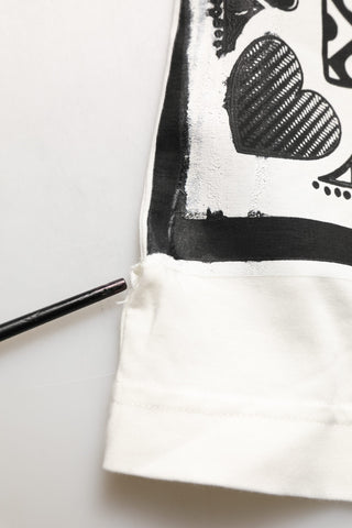 White Bandana Print Cotton Crew Neck T-shirt