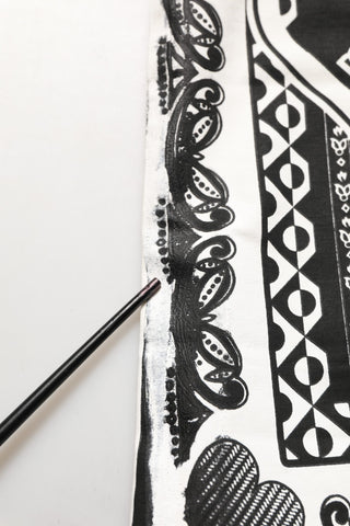 White Bandana Print Cotton Crew Neck T-shirt