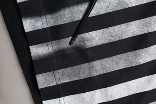 Blue Striped Print Cotton Crew Neck T-shirt