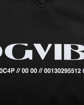 Black Polyester DGVIB3 Oversized Jersey T-shirt