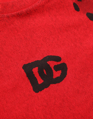 Red Leopard Print Short Sleeved Men T-shirt
