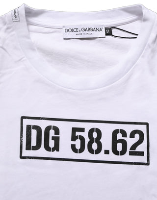 White DG 58.62 Cotton Crew Neck Men T-shirt